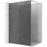Mexen Kioto Walk-in shower screen 160 x 200 cm, graphite crackle 12 mm, brushed nickel - 800-160-101-97-44-X