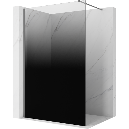 Mexen Kioto Walk-in Shower Wall 120 x 200 cm, Black Ombre 8 mm, Gun Metal - 800-120-101-95-76