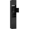 Mexen Linox recessed paper towel dispenser with hand dryer and bin, matte black - 70K001-70