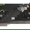 Mexen Gaspar 1.5-compartment granite sink with a drip tray and kitchen mixer tap Telma, Black/Gold - 6507-75-670200-00