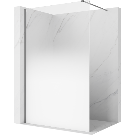Mexen Kioto Walk-in Shower Panel 70 x 200 cm, White Ombre 8 mm, Gun Metal - 800-070-101-95-86