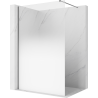 Mexen Kioto Walk-in Shower Panel 70 x 200 cm, White Ombre 8 mm, Gun Metal - 800-070-101-95-86
