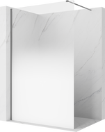 Mexen Kioto Walk-in Shower Panel 70 x 200 cm, White Ombre 8 mm, Gun Metal - 800-070-101-95-86