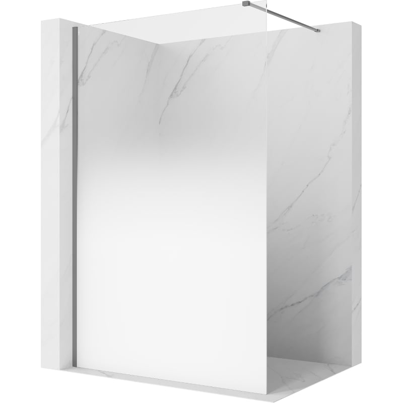 Mexen Kioto Walk-in Shower Wall 110 x 200 cm, White Ombre 8 mm, Gun Metal - 800-110-101-95-86