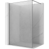 Mexen Kioto Walk-in Shower Wall 110 x 200 cm, Crackle Transparent 12 mm, Gun Metal - 800-110-101-95-04-X