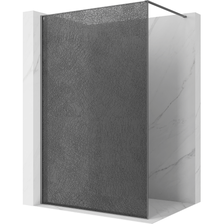 Mexen Kioto walk-in shower screen 110 x 200 cm, graphite crackle 12 mm, gun metal - 800-110-101-95-44-X