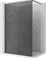 Mexen Kioto Walk-in Shower Screen 140 x 200 cm, crackle graphite 12 mm, gun metal - 800-140-101-95-44-X