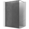 Mexen Kioto Walk-in Shower Wall 150 x 200 cm, crackle graphite 12 mm, gun metal - 800-150-101-95-44-X