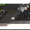 Mexen Gaspar 1.5-compartment granite sink with a drip tray and kitchen mixer tap Telma, Black/Gold - 6507-75-670200-50-B