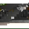 Mexen Gaspar 1.5-compartment granite sink with a drip tray and kitchen mixer tap Telma, Black - 6507-77-670200-50-B