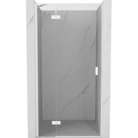 Mexen Mist-H left-hinged shower door 85 cm, transparent, white - 8A5-085-000-20-00-L