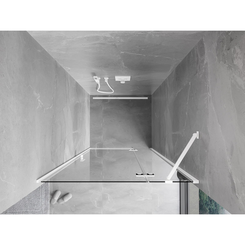 Mexen Mist-H right-hand swinging shower door 75 cm, transparent, white - 8A5-075-000-20-00-P