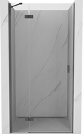 Mexen Mist-H left hinged shower door 70 cm, transparent, brushed gun gray - 8A5-070-000-66-00-L