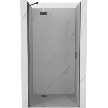 Mexen Mist-H left-hinged shower door 100 cm, transparent, brushed gun gray - 8A5-100-000-66-00-L