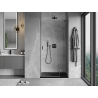 Mexen Mist-H right-hinged shower door 115 cm, transparent, gun gray brushed - 8A5-115-000-66-00-P