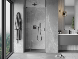Mexen Mist-H left-opening shower door 105 cm, transparent, gun metal - 8A5-105-000-95-00-L