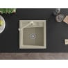 Mexen Vito 1-bowl granite kitchen sink with Duero tap, beige - 6503-69-671600-69