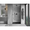 Mexen Mist-H right-hinged shower door 70 cm, transparent, gun metal - 8A5-070-000-95-00-P