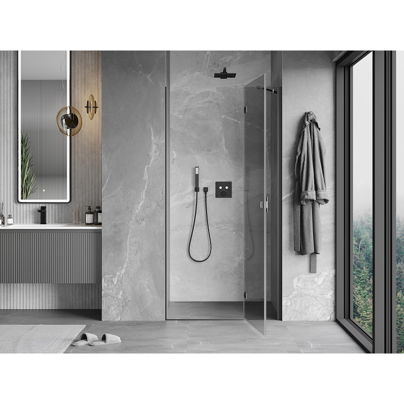Mexen Mist-H right hinged shower door 105 cm, transparent, gun metal - 8A5-105-000-95-00-P
