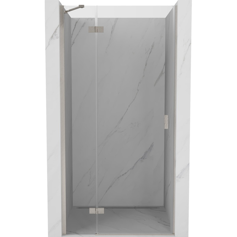 Mexen Mist-H left-hinged shower door 100 cm, transparent, brushed nickel - 8A5-100-000-97-00-L