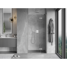 Mexen Mist-H right-side hinged shower door 75 cm, transparent, brushed nickel - 8A5-075-000-97-00-P