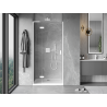 Mexen Mist-H L left hinged shower door 90 cm, transparent, white - 8A5L-090-000-20-00-L