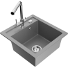 Mexen Vito single-bowl granite sink with Duero kitchen tap, grey - 6503-71-671600-00