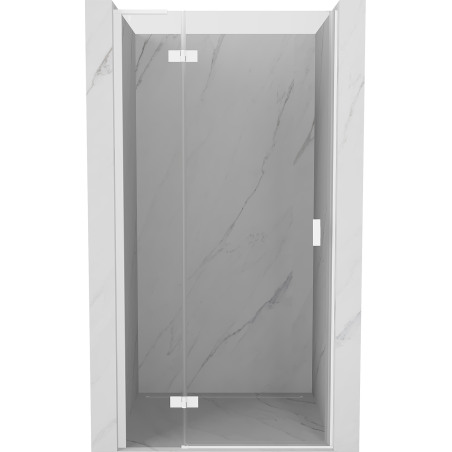 Mexen Mist-H L left hinged shower door 105 cm, transparent, white - 8A5L-105-000-20-00-L