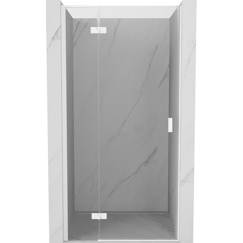Mexen Mist-H L left hinged shower door 110 cm, transparent, white - 8A5L-110-000-20-00-L