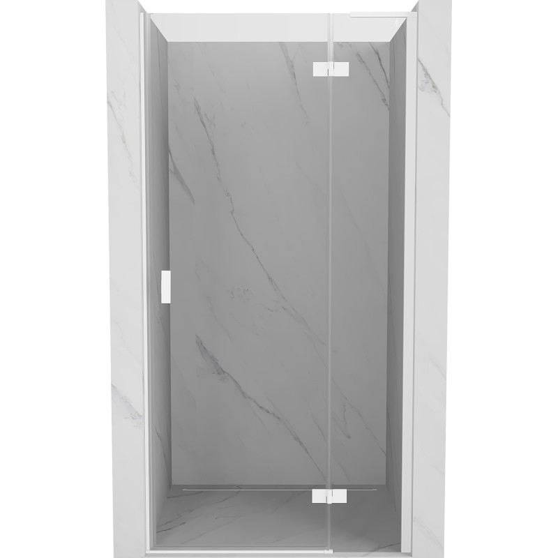 Mexen Mist-H L right-hinged shower door 85 cm, transparent, white - 8A5L-085-000-20-00-P