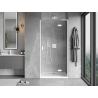 Mexen Mist-H L shower door hinged right 115 cm, transparent, white - 8A5L-115-000-20-00-P