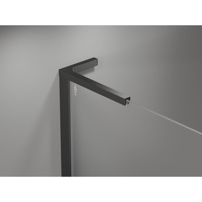 Mexen Mist-H L left hinged shower door 70 cm, transparent, brushed gun gray - 8A5L-070-000-66-00-L