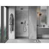 Mexen Mist-H L left hinged shower door 75 cm, transparent, brushed gun gray - 8A5L-075-000-66-00-L