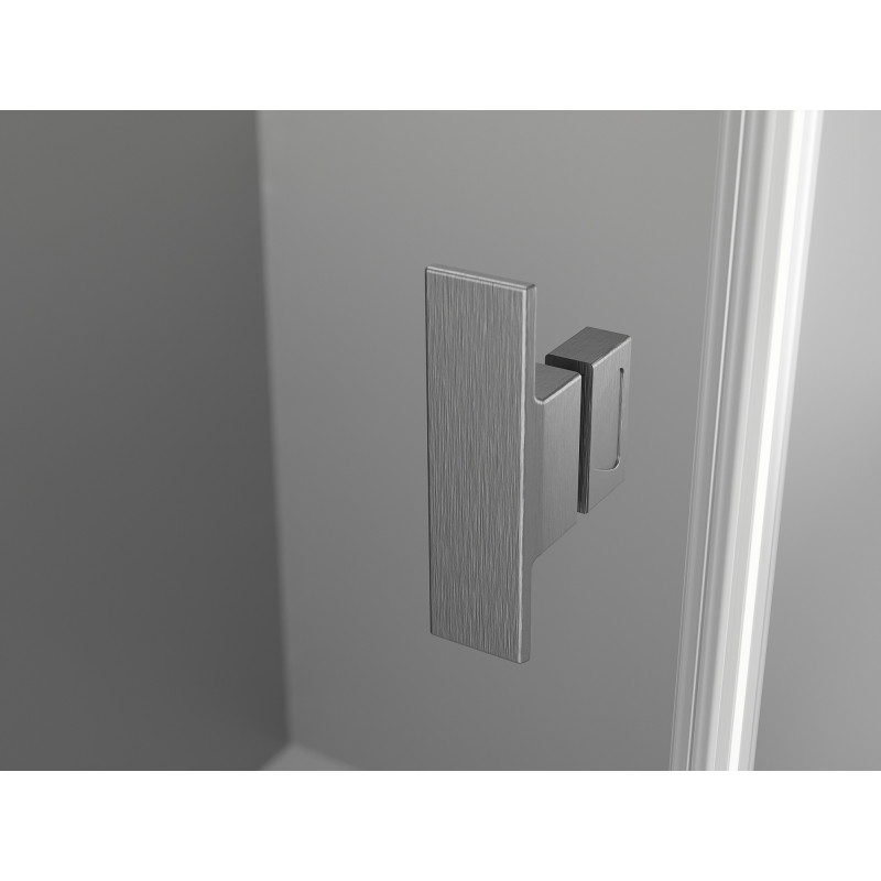 Mexen Mist-H L left-hinged shower door 80 cm, transparent, brushed gun gray - 8A5L-080-000-66-00-L