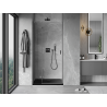 Mexen Mist-H L left-hinged shower door 100 cm, transparent, brushed gun gray - 8A5L-100-000-66-00-L