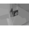 Mexen Mist-H L left-hinged shower door 100 cm, transparent, brushed gun gray - 8A5L-100-000-66-00-L