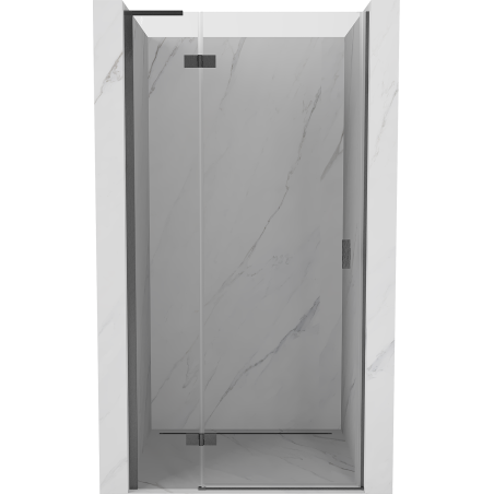 Mexen Mist-H L left-hinged shower door 100 cm, transparent, brushed gun gray - 8A5L-100-000-66-00-L