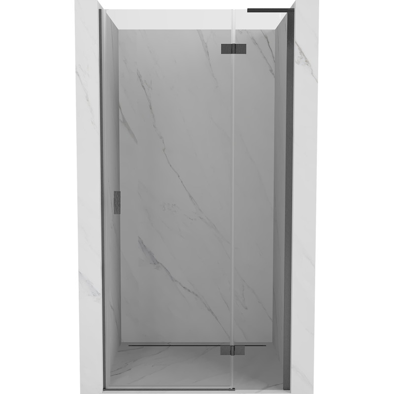Mexen Mist-H L right-hinged shower door 115 cm, transparent, brushed gun gray - 8A5L-115-000-66-00-P