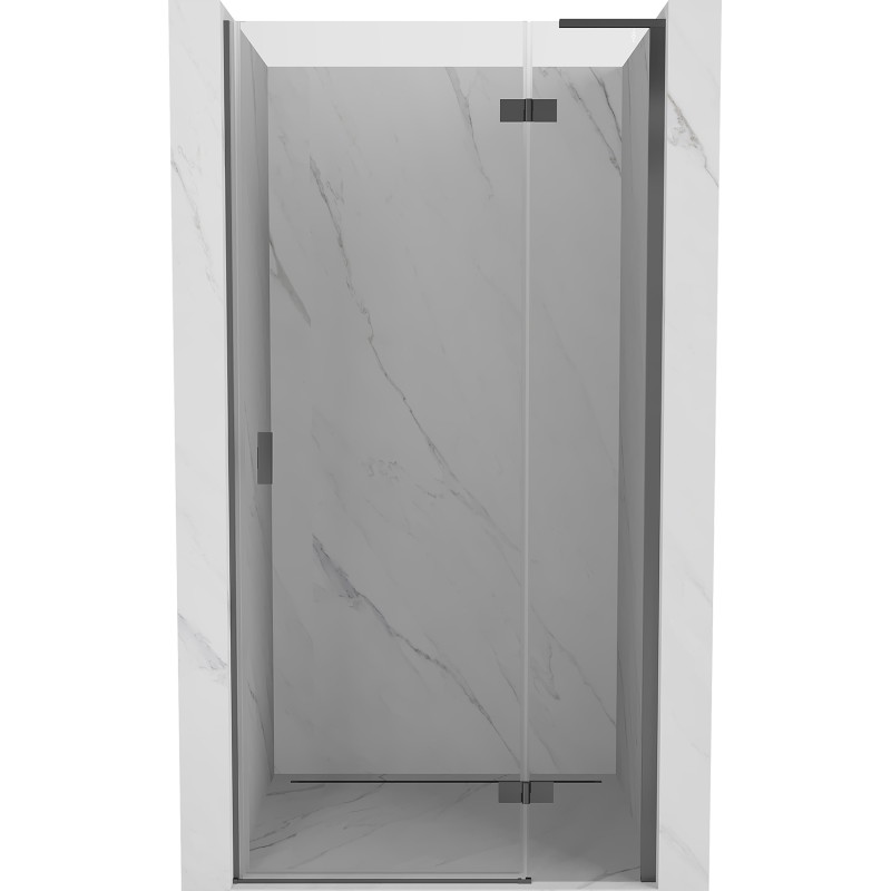 Mexen Mist-H L right-side hinged shower door 105 cm, transparent, gun metal - 8A5L-105-000-95-00-P