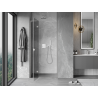 Mexen Mist-H L left opening shower door 80 cm, transparent, brushed nickel - 8A5L-080-000-97-00-L