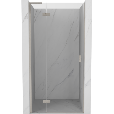 Mexen Mist-H L left hinged shower door 90 cm, transparent, brushed nickel - 8A5L-090-000-97-00-L