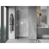 Mexen Mist-H L left hinged shower door 95 cm, transparent, brushed nickel - 8A5L-095-000-97-00-L