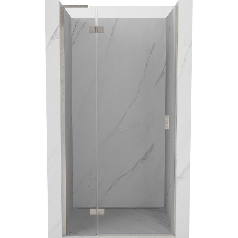 Mexen Mist-H L left-hand pivot shower door 115 cm, transparent, brushed nickel - 8A5L-115-000-97-00-L