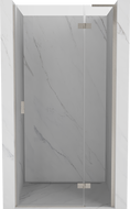 Mexen Mist-H L 100 cm right hinged shower door, transparent, brushed nickel - 8A5L-100-000-97-00-P