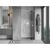Mexen Mist-H L right hinged shower door 120 cm, transparent, brushed nickel - 8A5L-120-000-97-00-P