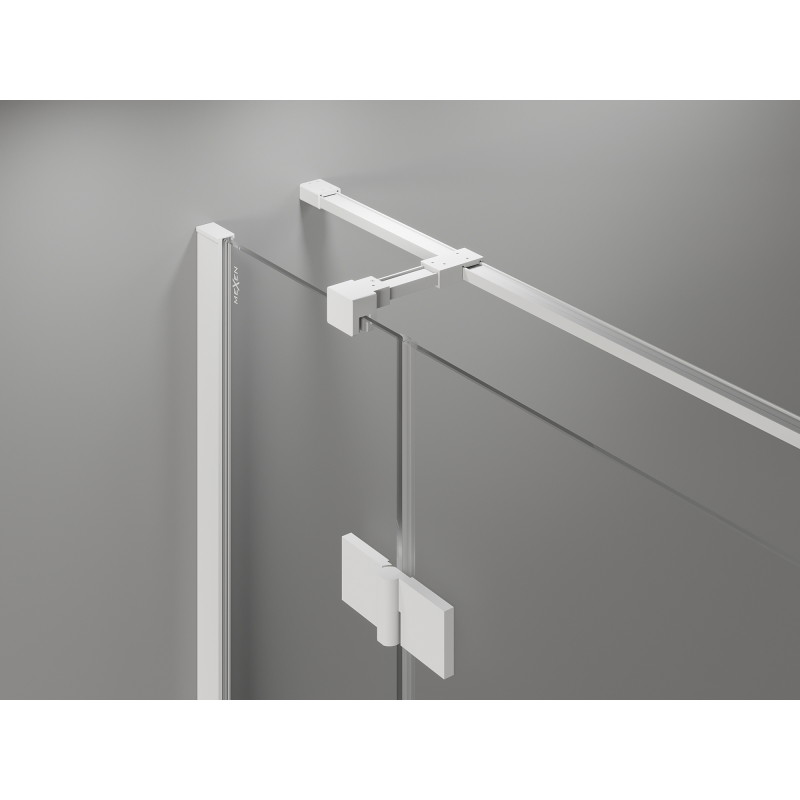 Mexen Mist-H T left-hinged shower enclosure 105 x 70 cm, transparent, white - 8A5T-105-070-20-00-L