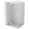 Mexen Mist-H T left-hinged shower enclosure 105 x 70 cm, transparent, white - 8A5T-105-070-20-00-L