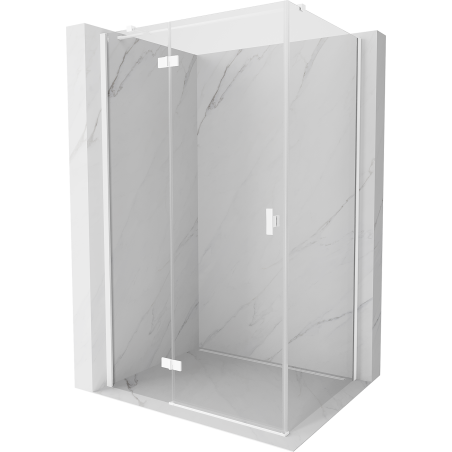 Mexen Mist-H T left side hinged shower enclosure 115 x 85 cm, transparent, white - 8A5T-115-085-20-00-L