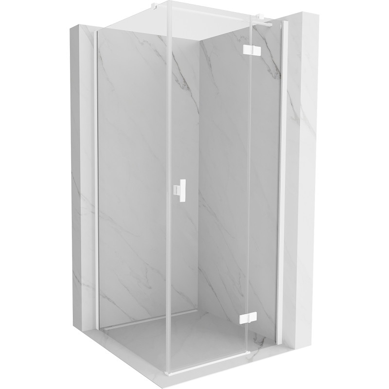 Mexen Mist-H T right-hinged shower cabin 70 x 70 cm, transparent, white - 8A5T-070-070-20-00-P