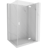 Mexen Mist-H T right-hinged shower cabin 95 x 70 cm, transparent, white - 8A5T-095-070-20-00-P